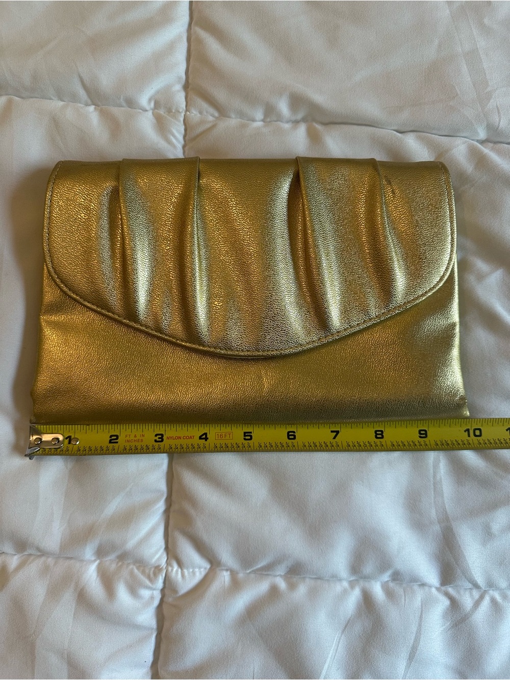Gold Metallic Women’s Clutch Bag